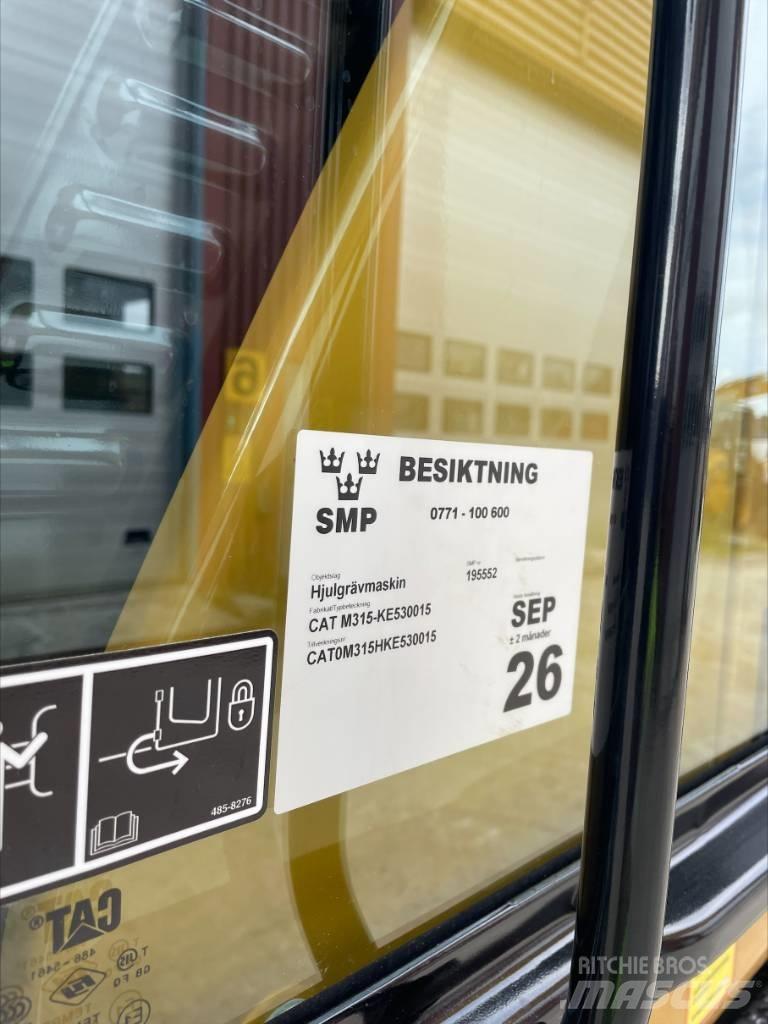 CAT M 315 Pyöräkaivukoneet
