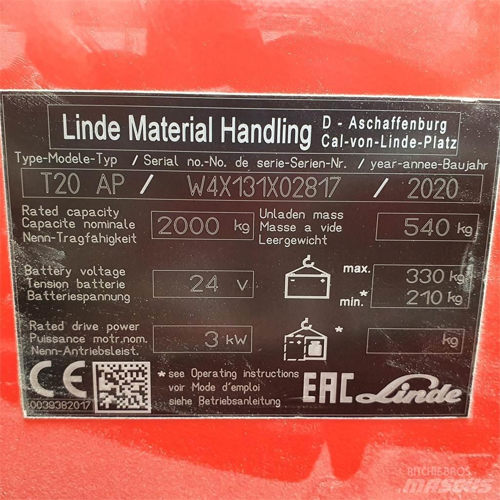 Linde T20AP kurz Lavansiirtotrukit