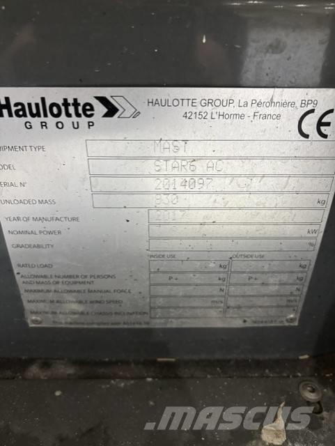 Haulotte Star 6 Henkilönostimet ja nostolaitteet