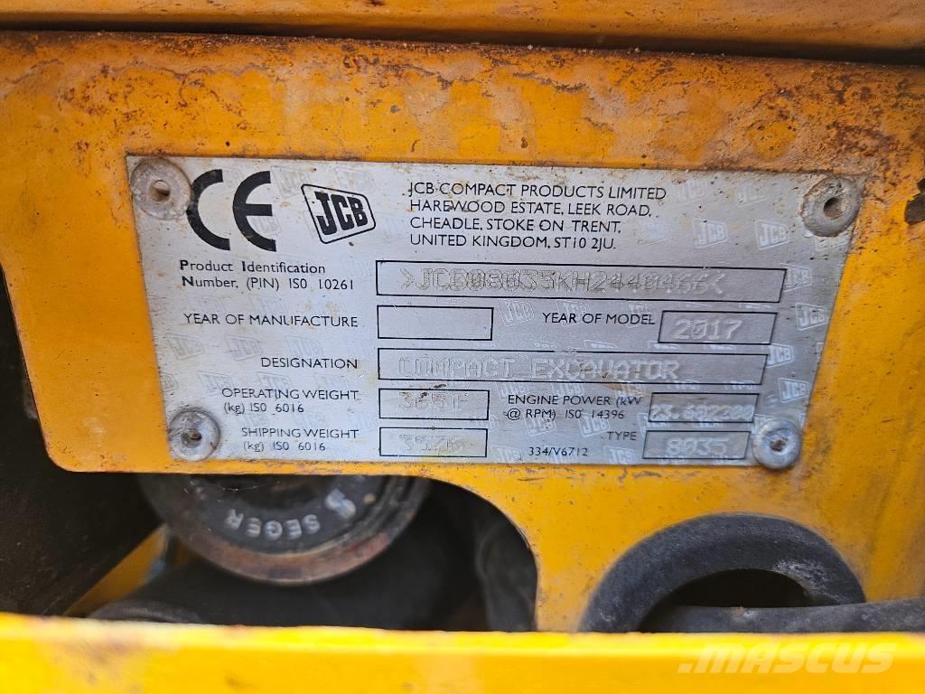 JCB 8035 ZTS + QH Minikaivukoneet < 7t