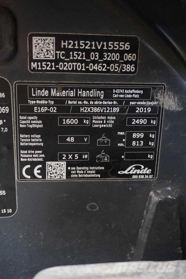Linde E 16 P Sähkötrukit
