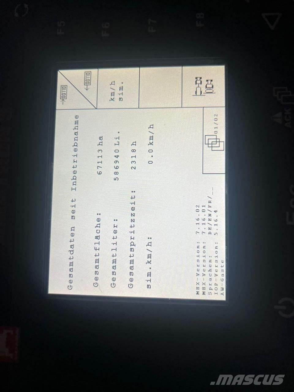 Amazone UX 4200 Hinattavat ruiskut