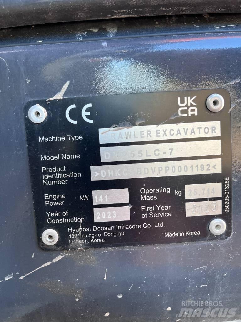 Doosan DX255 LC-7 Telakaivukoneet