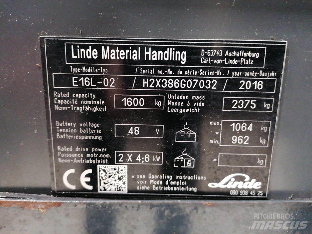 Linde E16L-02 Sähkötrukit