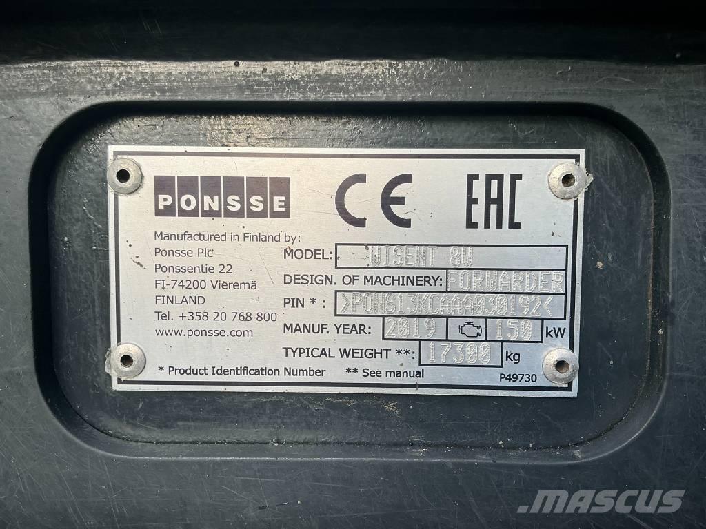 Ponsse Wisent 8W Kuormatraktorit