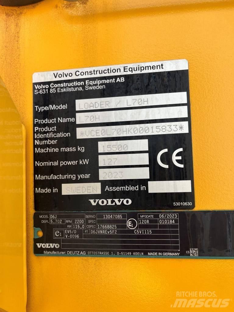 Volvo L70H Pyöräkuormaajat