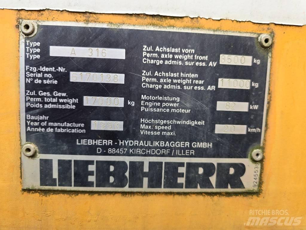 Liebherr A 316 Pyöräkaivukoneet