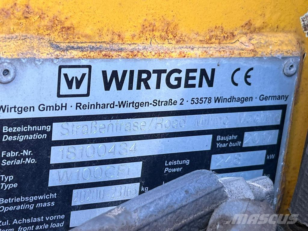 Wirtgen W100CFI Kylmäasfalttikoneet