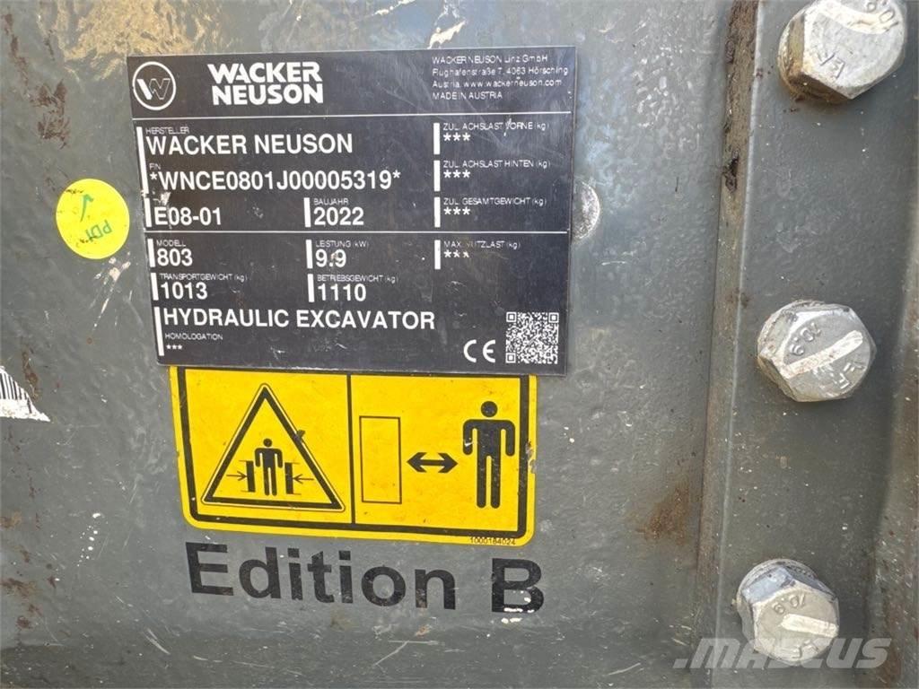 Wacker Neuson 803 Telakaivukoneet