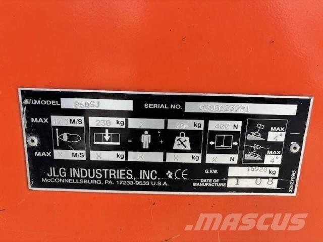 JLG 860 SJ Teleskooppipuominostimet