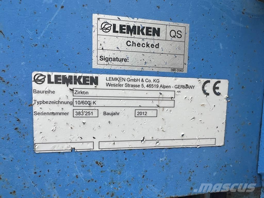 Lemken ZIRKON 10 Jyrsimet