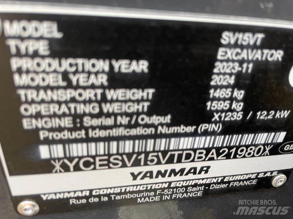 Yanmar SV15VT Midikaivukoneet 7t - 12t