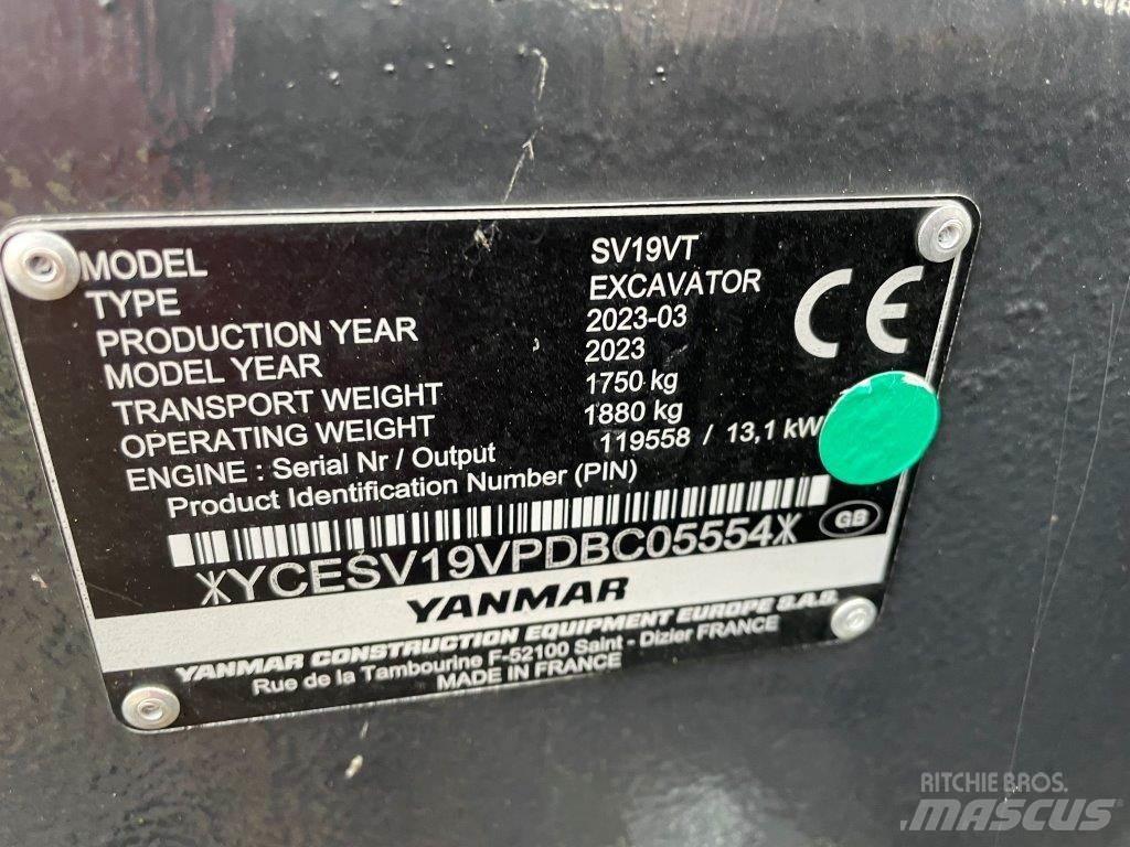 Yanmar SV19VT Midikaivukoneet 7t - 12t