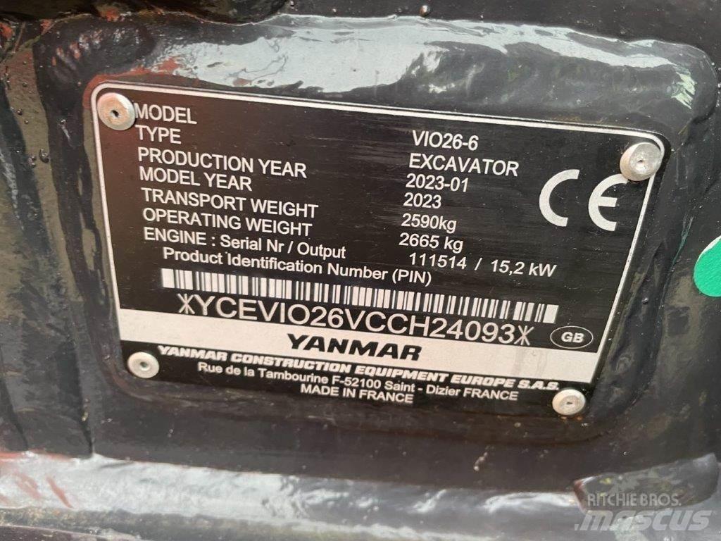 Yanmar VIO26-6 Midikaivukoneet 7t - 12t