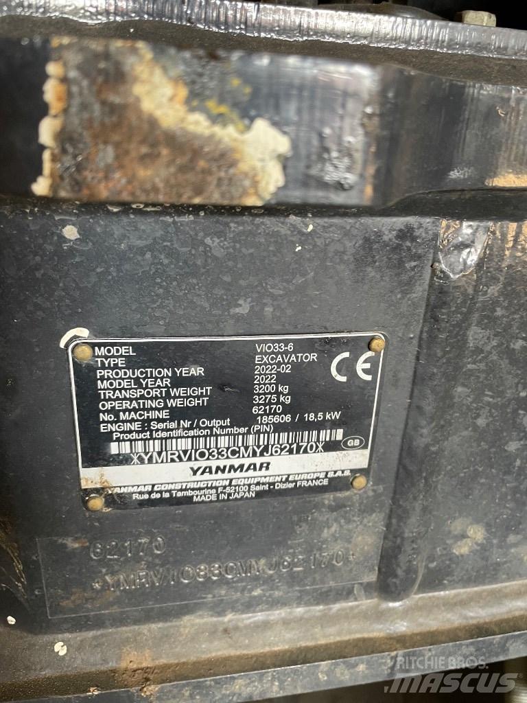Yanmar Vio 33 Minikaivukoneet < 7t