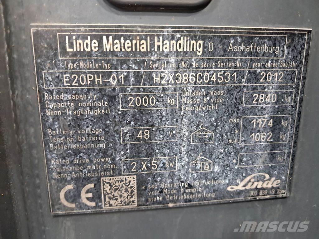 Linde E20PH-01 Sähkötrukit
