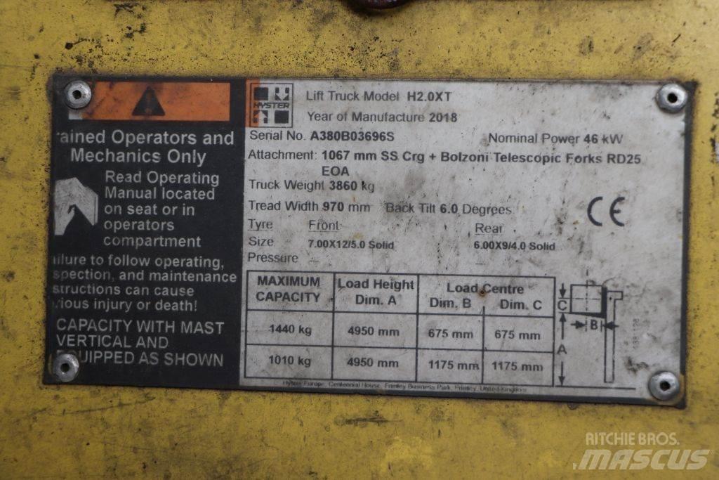 Hyster H2.0XT Nestekaasutrukit