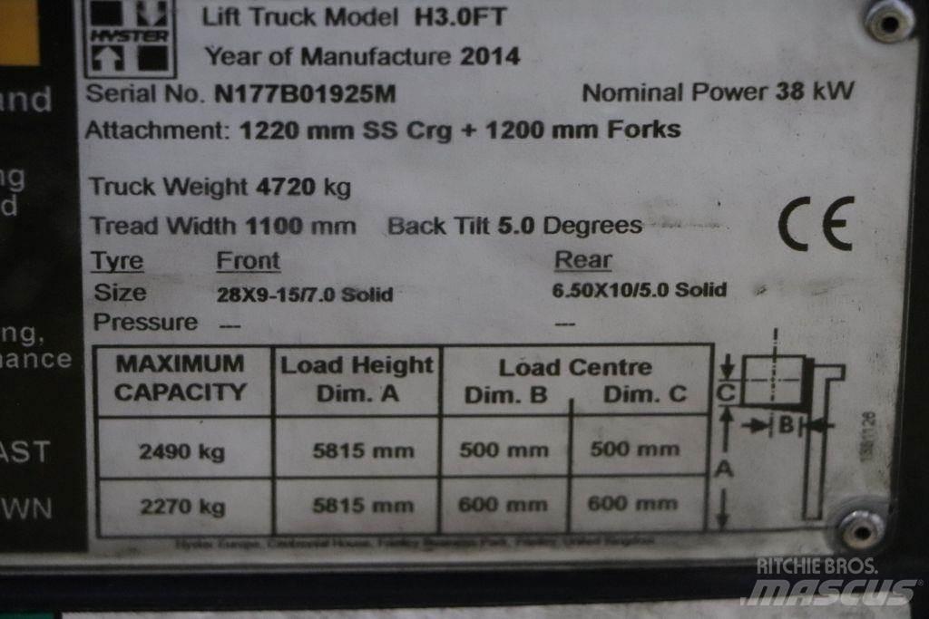 Hyster H3.0FT Nestekaasutrukit