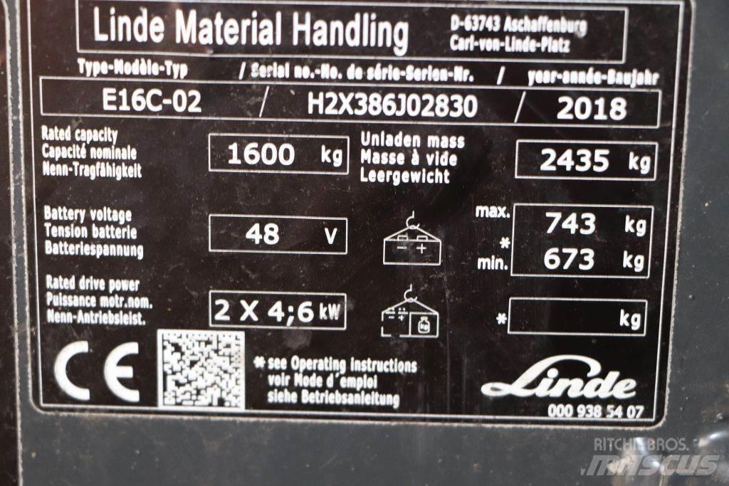 Linde E16C-02 Sähkötrukit