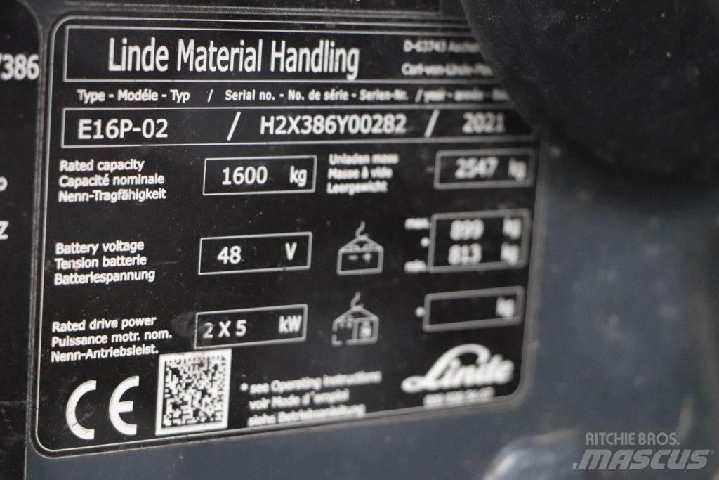 Linde E16P-02 Sähkötrukit