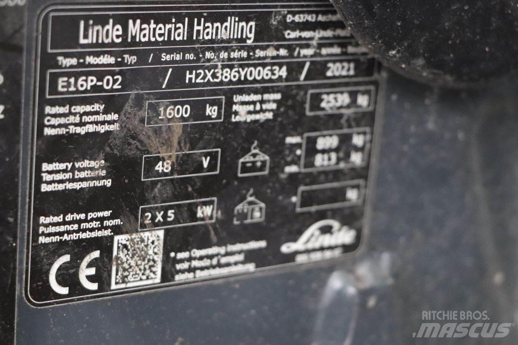 Linde E16P-02 Sähkötrukit