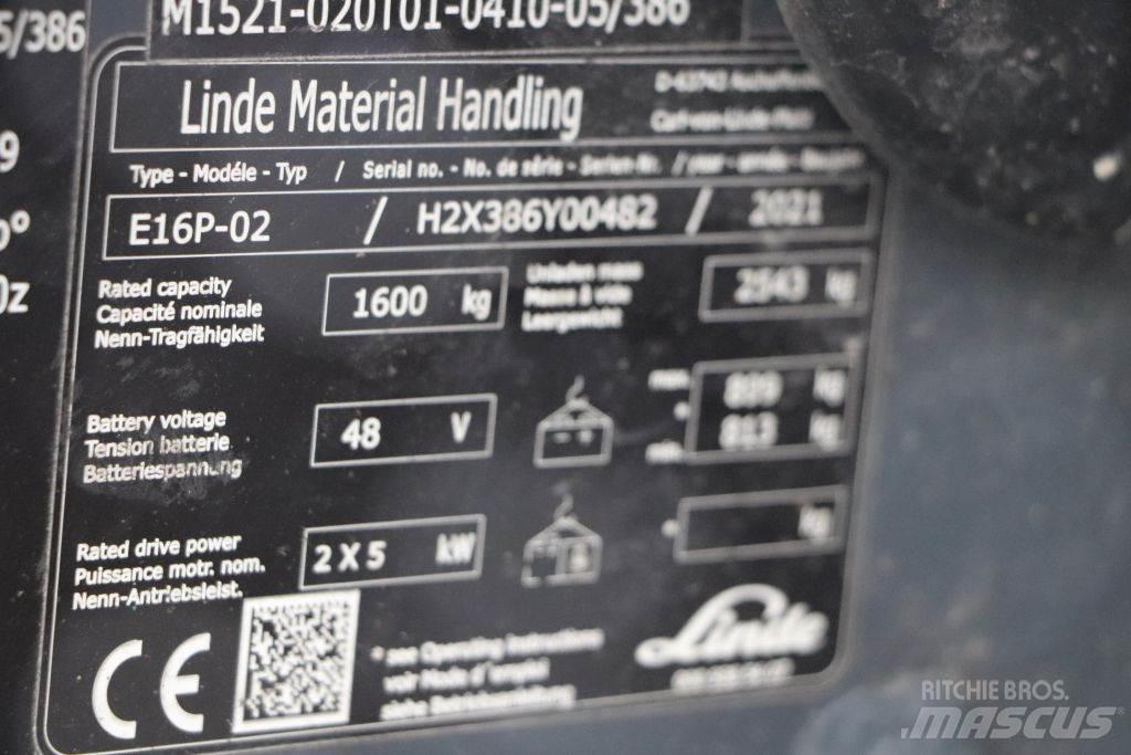 Linde E16P-02 Sähkötrukit
