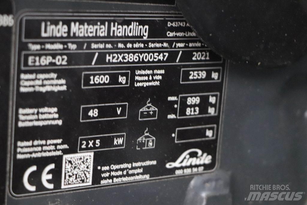 Linde E16P-02 Sähkötrukit