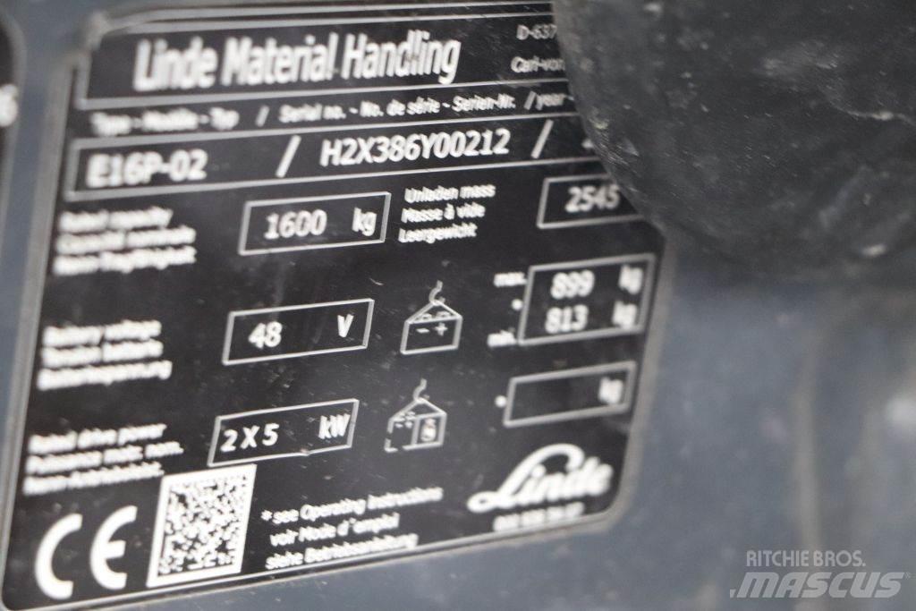 Linde E16P-02 Sähkötrukit