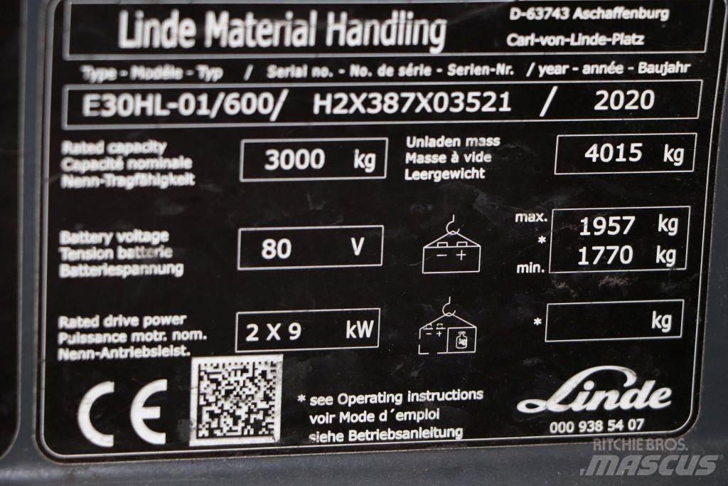 Linde E30HL-01/600 Sähkötrukit