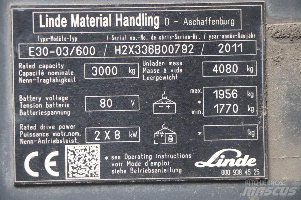 Linde E30S-03/600 Sähkötrukit