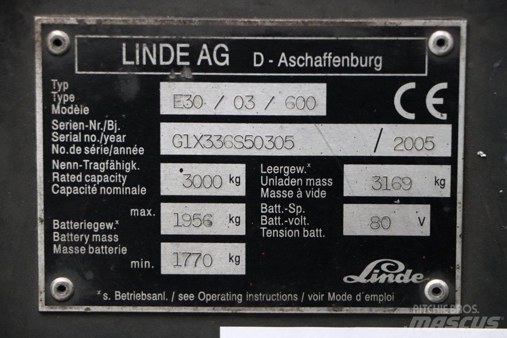 Linde E30S-03/600 Sähkötrukit