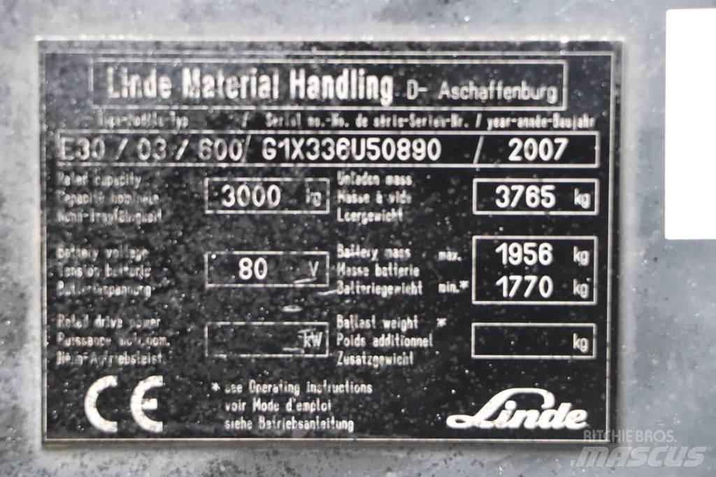 Linde E30S-03/600 Sähkötrukit