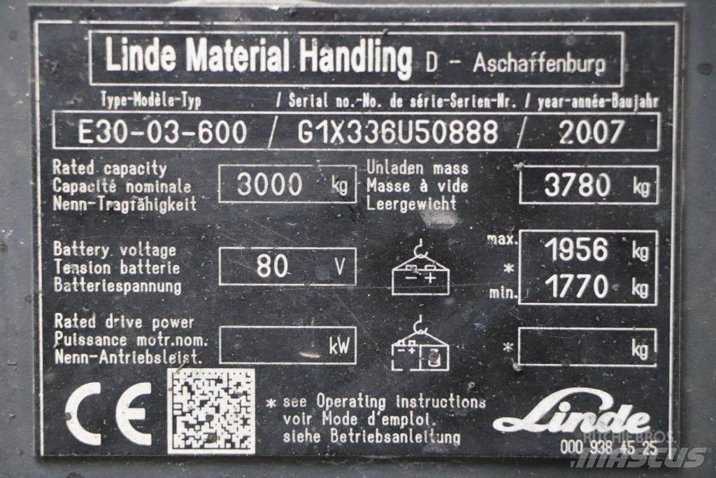 Linde E30S-03/600 Sähkötrukit