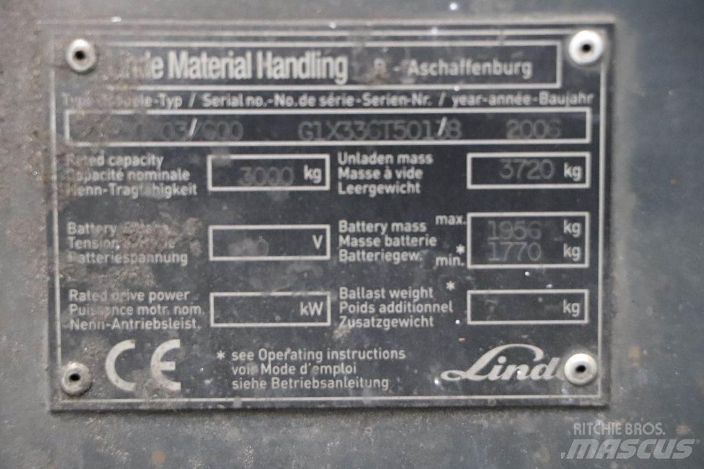 Linde E30S-03/600 Sähkötrukit