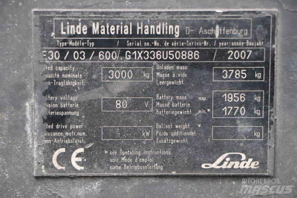 Linde E30S-03/600 Sähkötrukit