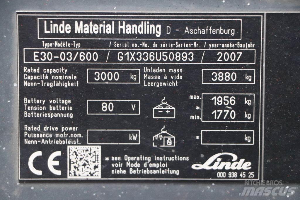 Linde E30S-03/600 Sähkötrukit