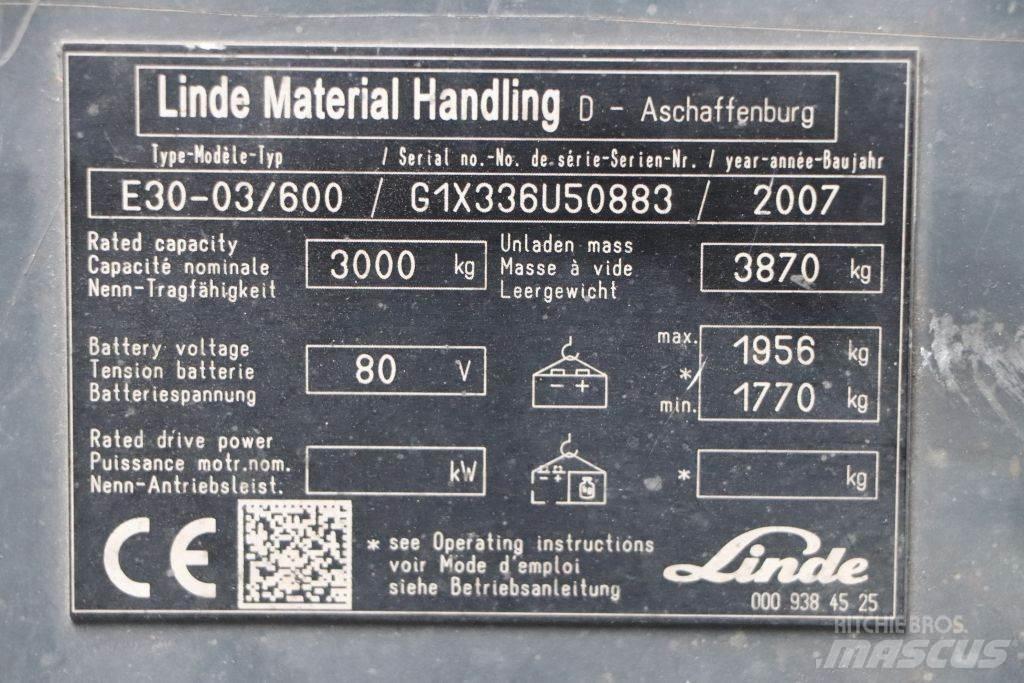 Linde E30S-03/600 Sähkötrukit