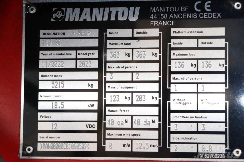 Manitou 140 SC Saksilavat