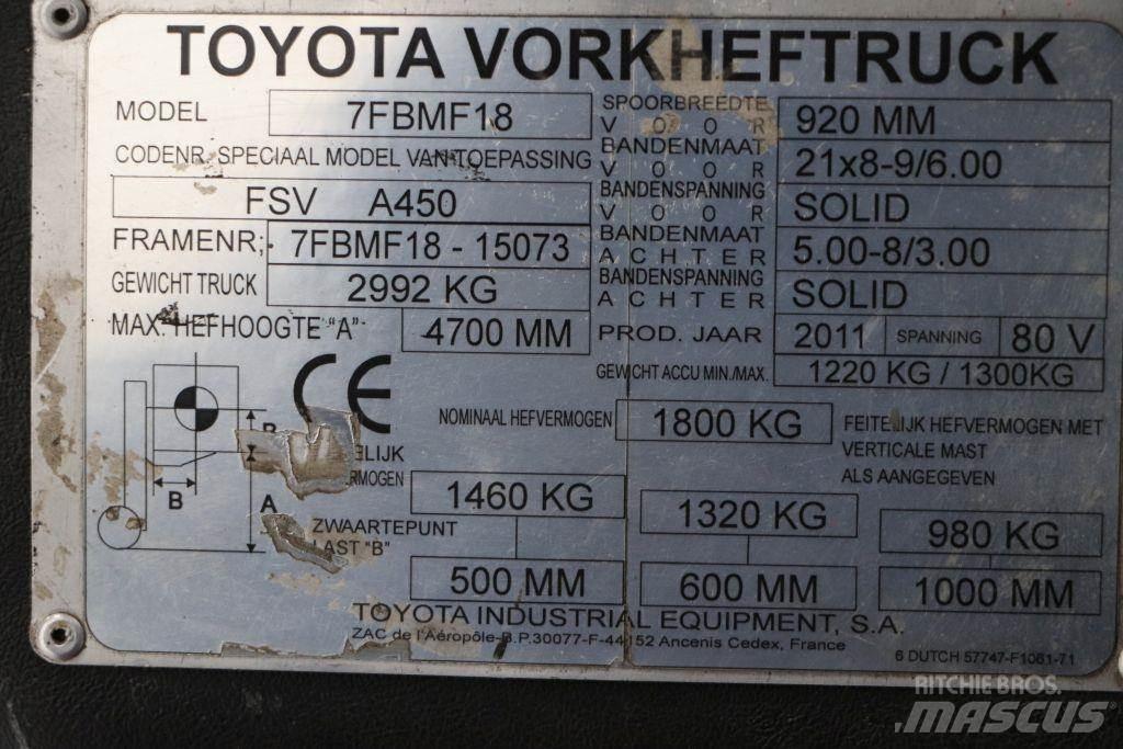 Toyota 7FBMF18 Sähkötrukit