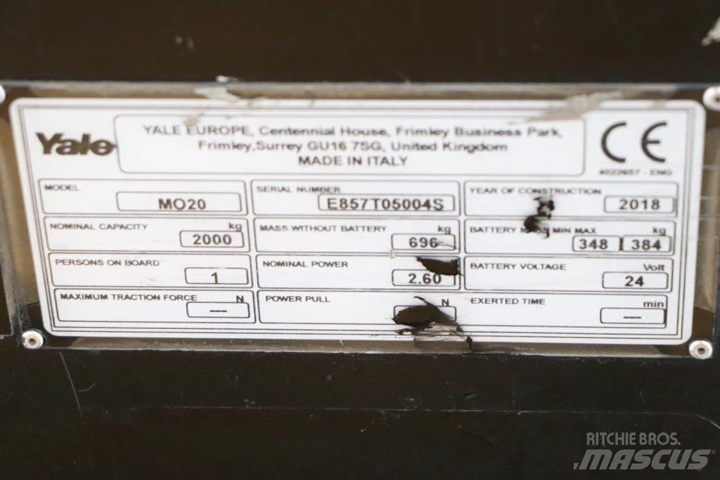 Yale MO20 Matalakeräilytrukit