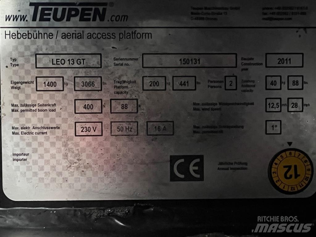 Teupen LEO 13 GT Pienikokoiset itseliikkuvat puominostimet