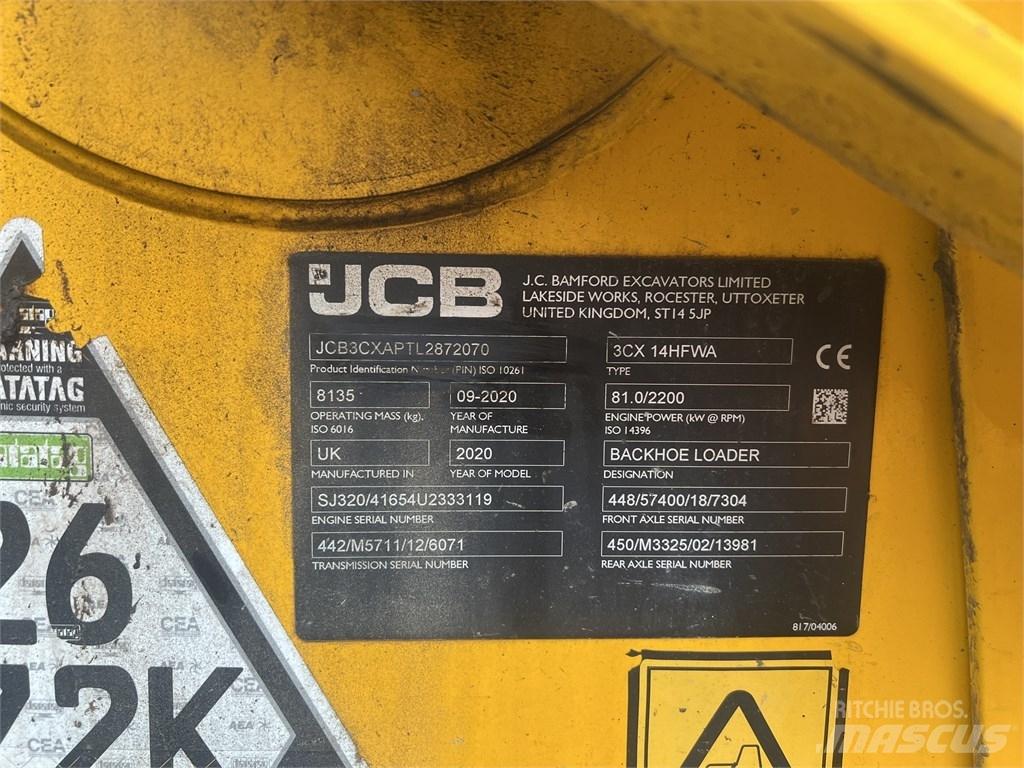 JCB 3 CX Kaivurikuormaajat