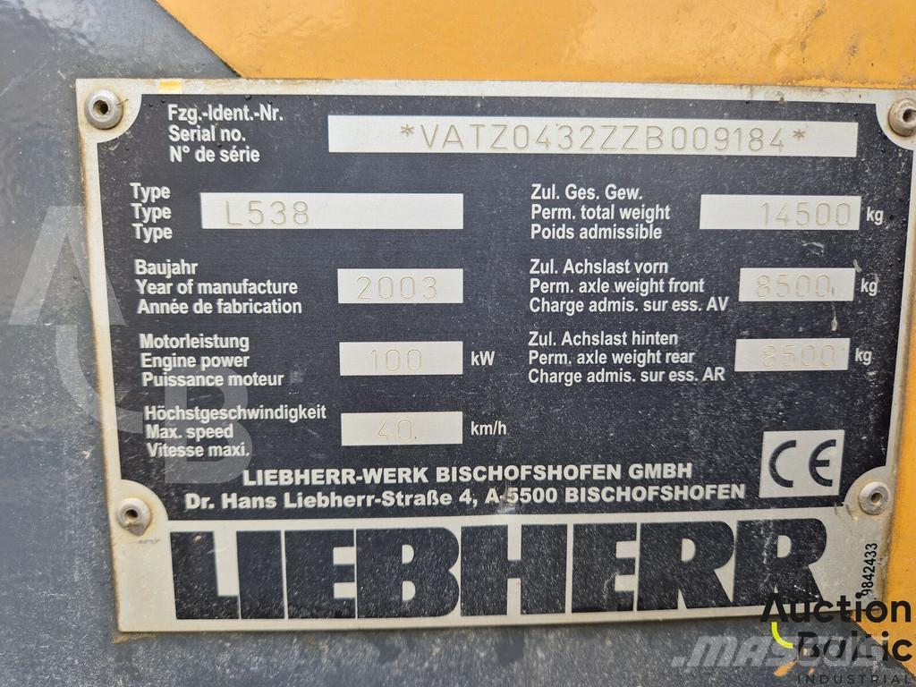 Liebherr L 538 Pyöräkuormaajat