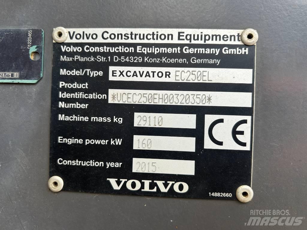 Volvo EC 250 EL Telakaivukoneet