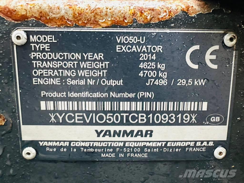 Yanmar Vio 50 U Minikaivukoneet < 7t