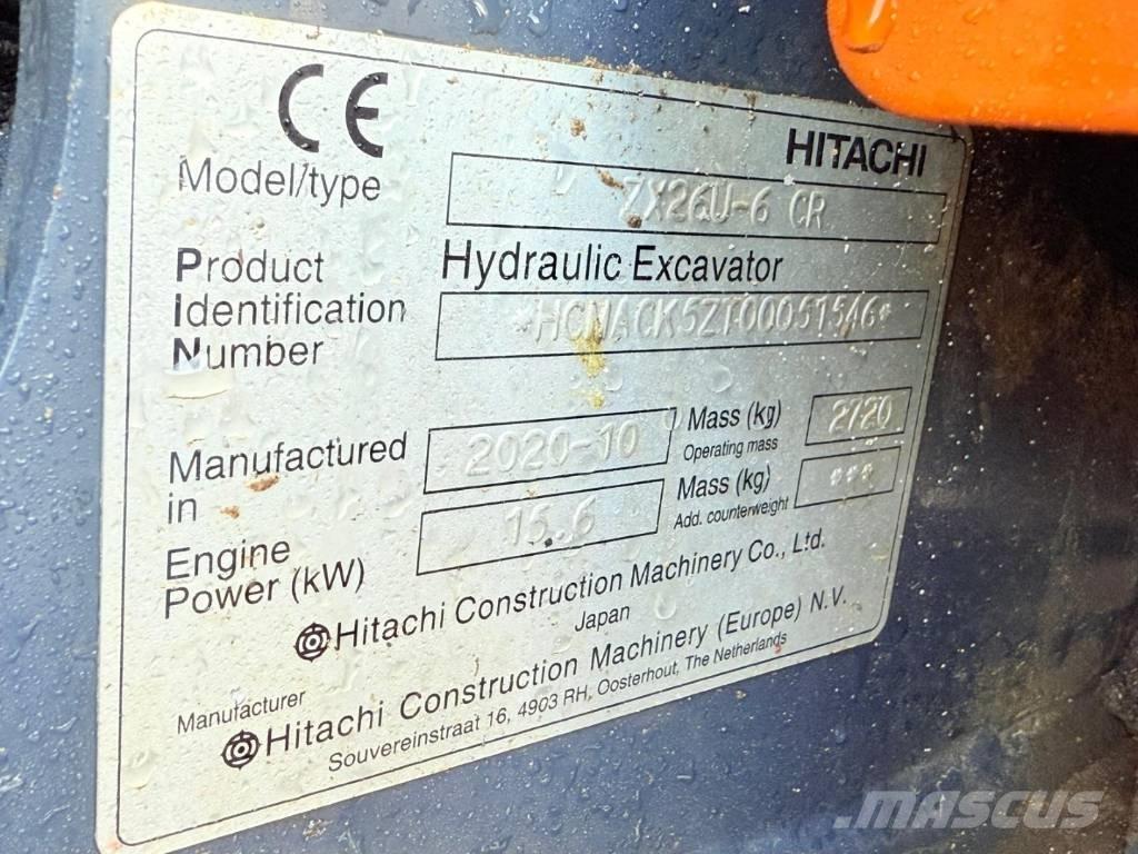 Hitachi ZX 26 U-6 CR Minikaivukoneet < 7t