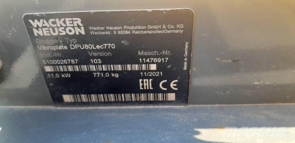 Wacker Neuson DPU 80 Tärylevyt