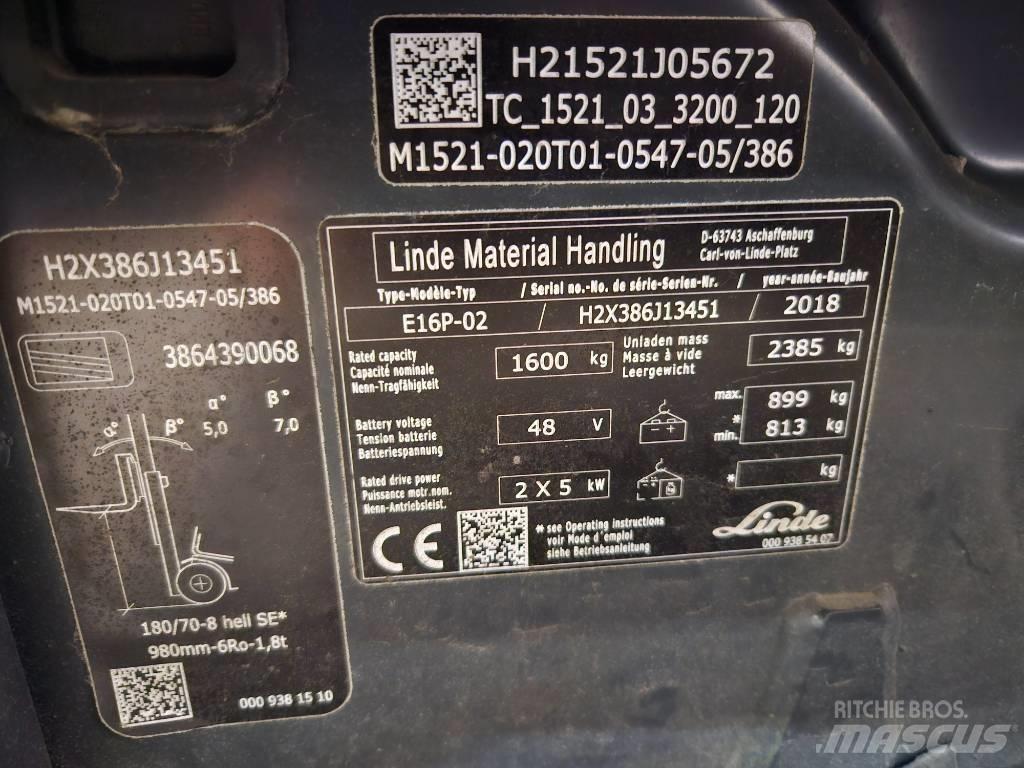 Linde E16P Sähkötrukit