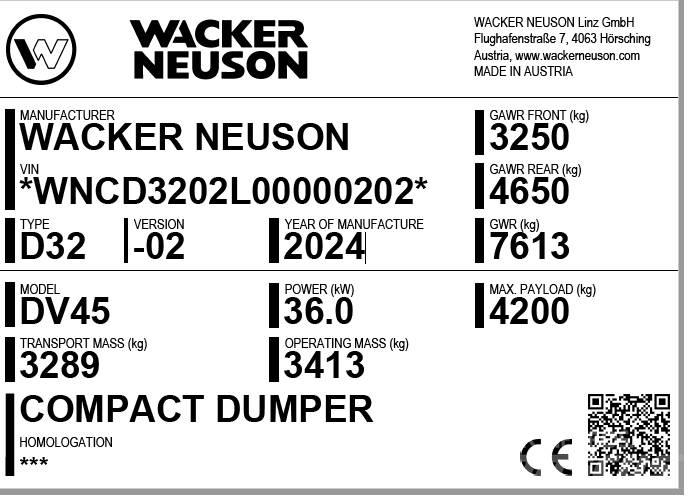 Wacker Neuson DV45 Minidumpperit