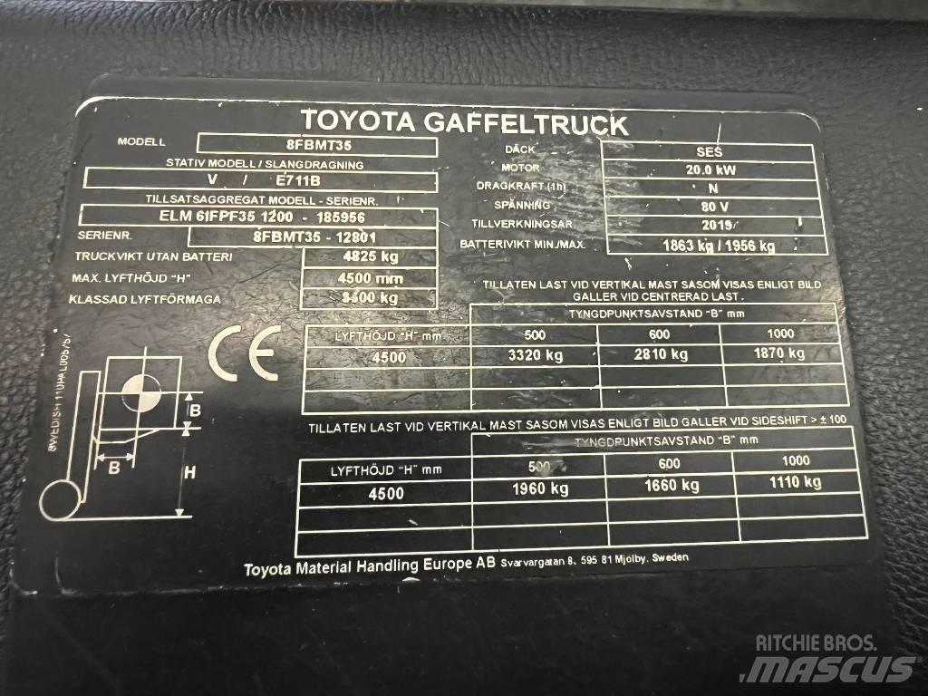 Toyota 8 FBMT 35 Sähkötrukit